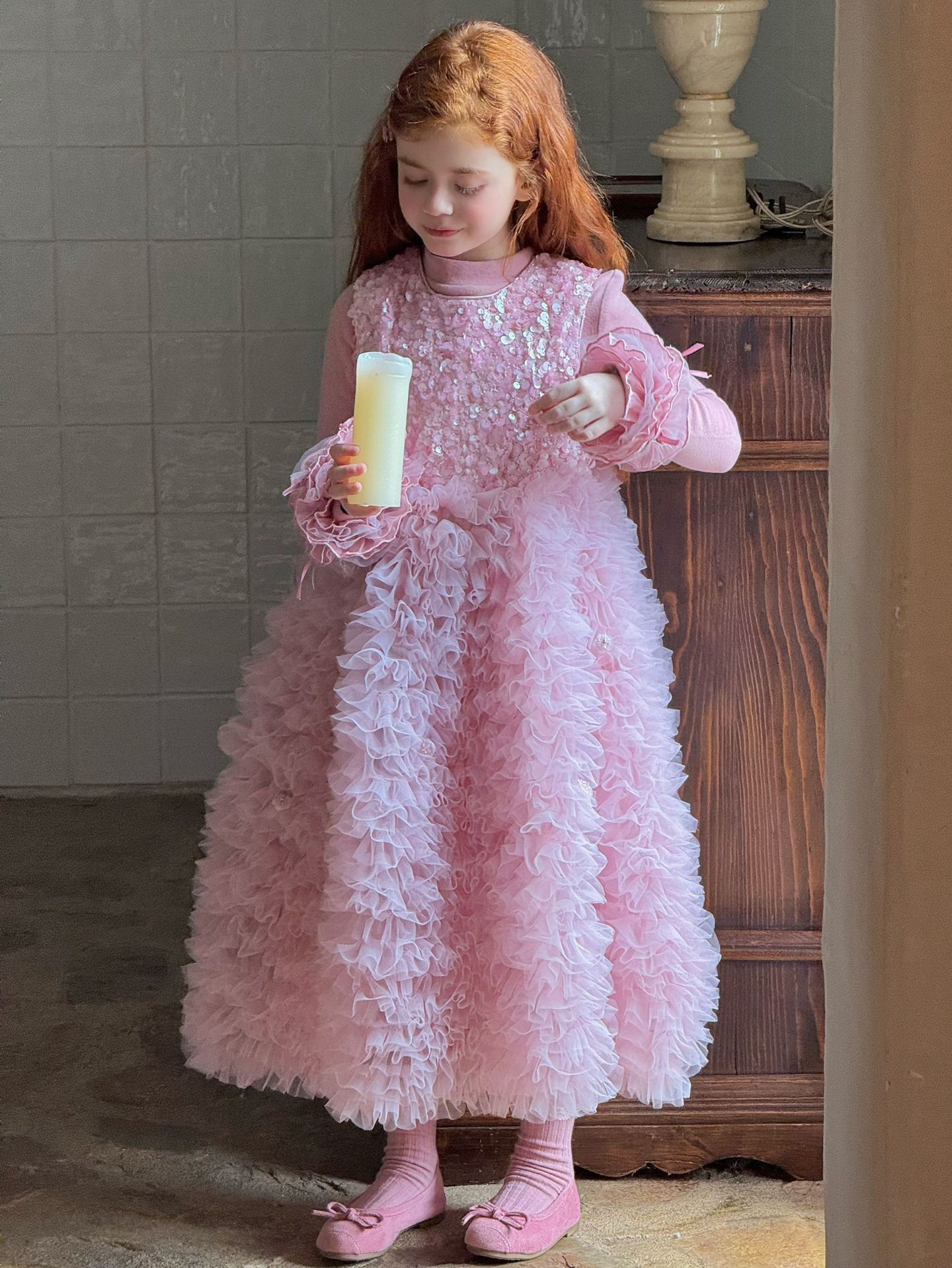 Áo Otaly 5769 tím tay mix tutu