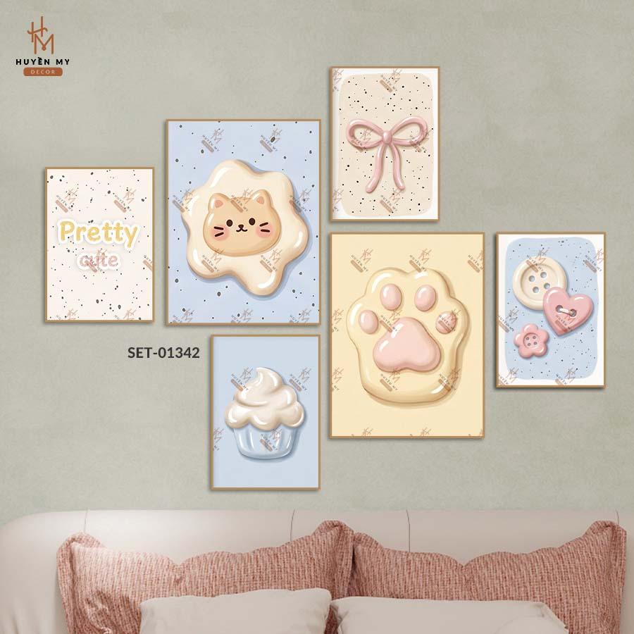 1737237093040293366 - Set 6 Tranhh Dán Tường Dễ Thương, Ngộ Nghĩnh Hiện Đại. Trang Trí Phòng Ngủ, Phòng Bé, Góc Học Tập - Huyền My Decor