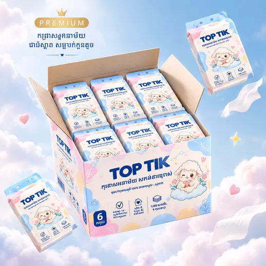 Product image - Bottom Pull Facial Tissues - Premium