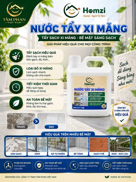Product image - Nước Tẩy Xi Măng Homzi (2kg)