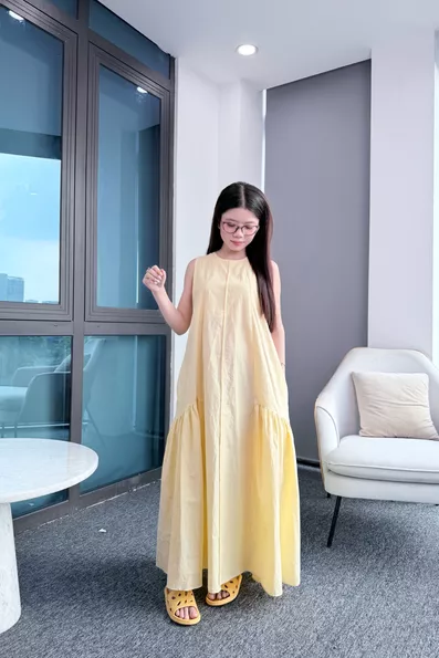 Product image - Đầm Maxi Pastel Bồng Bềnh Che Khuyết Điểm