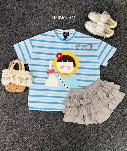 Product image - Set Cô Bé Kẻ Sọc Chân Váy