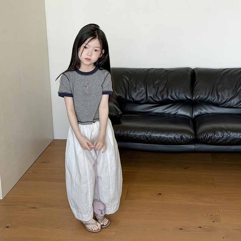 Áo phông AMBB voi cutie kẻ xanh hải quân 3649