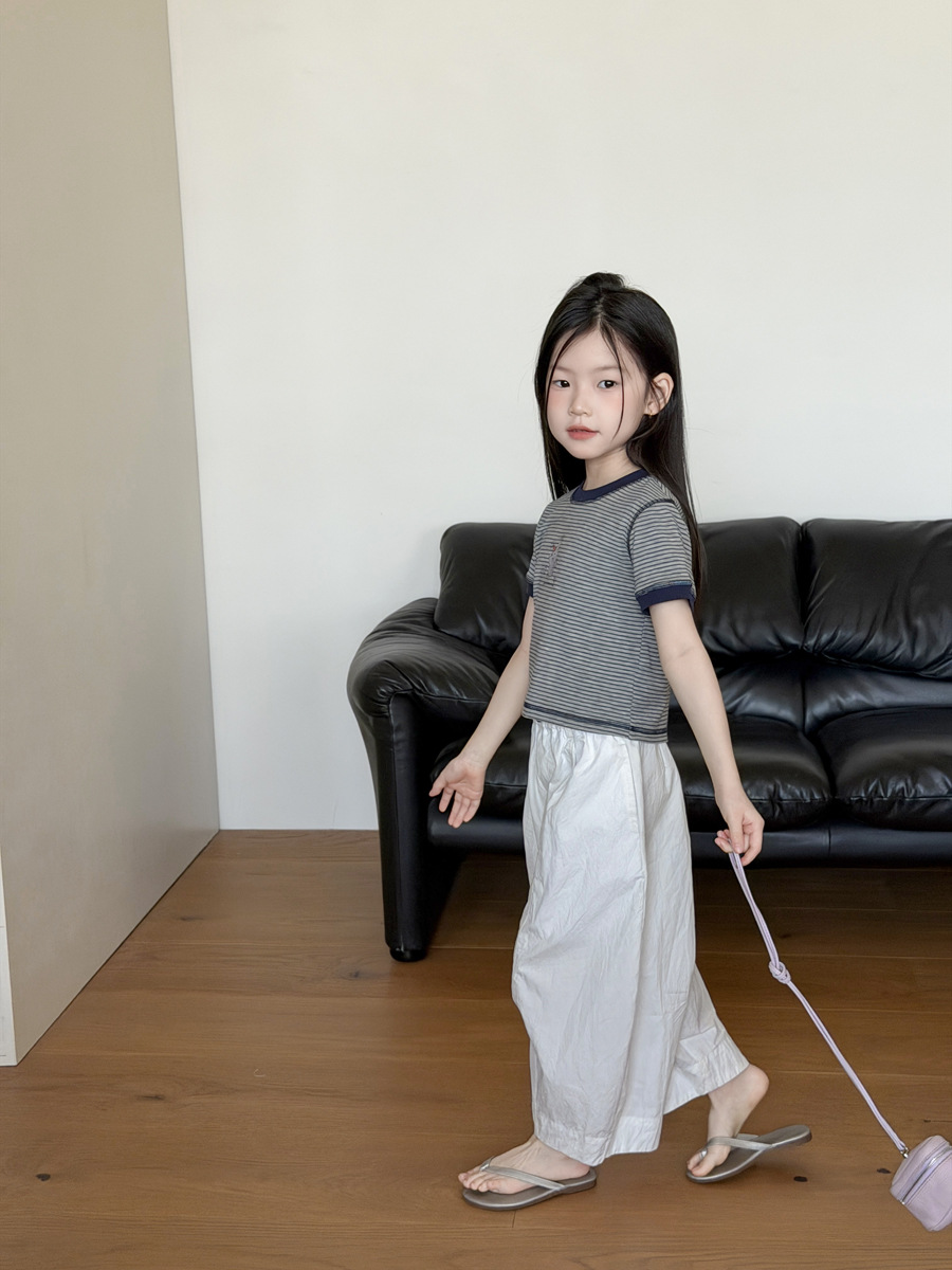 Áo phông AMBB voi cutie kẻ xanh hải quân 3649