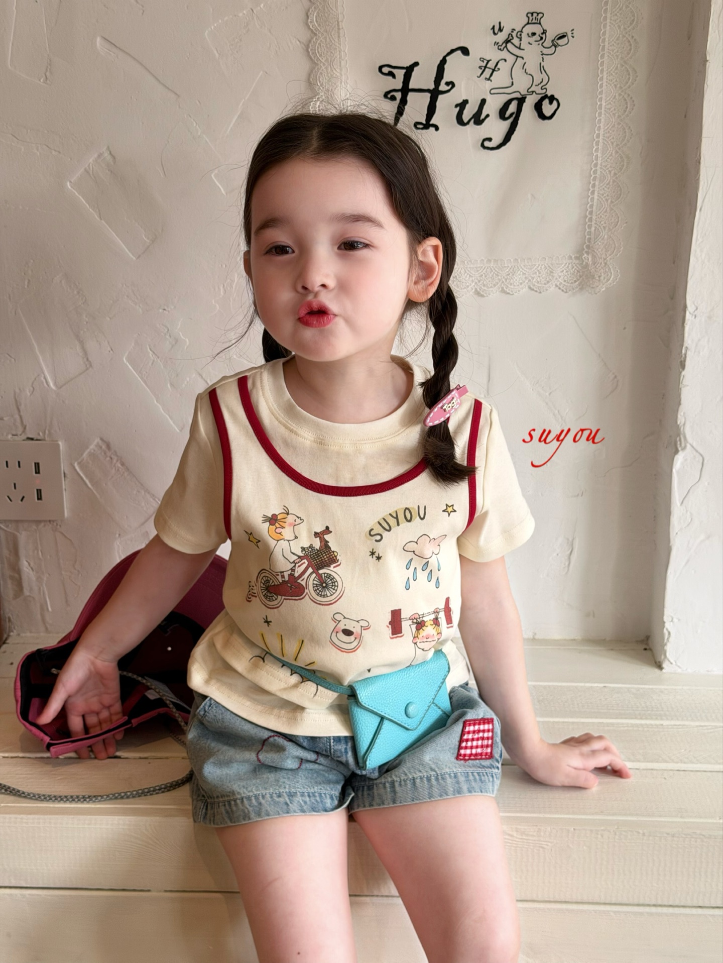 TTS Suyou - Quần denim trái tym