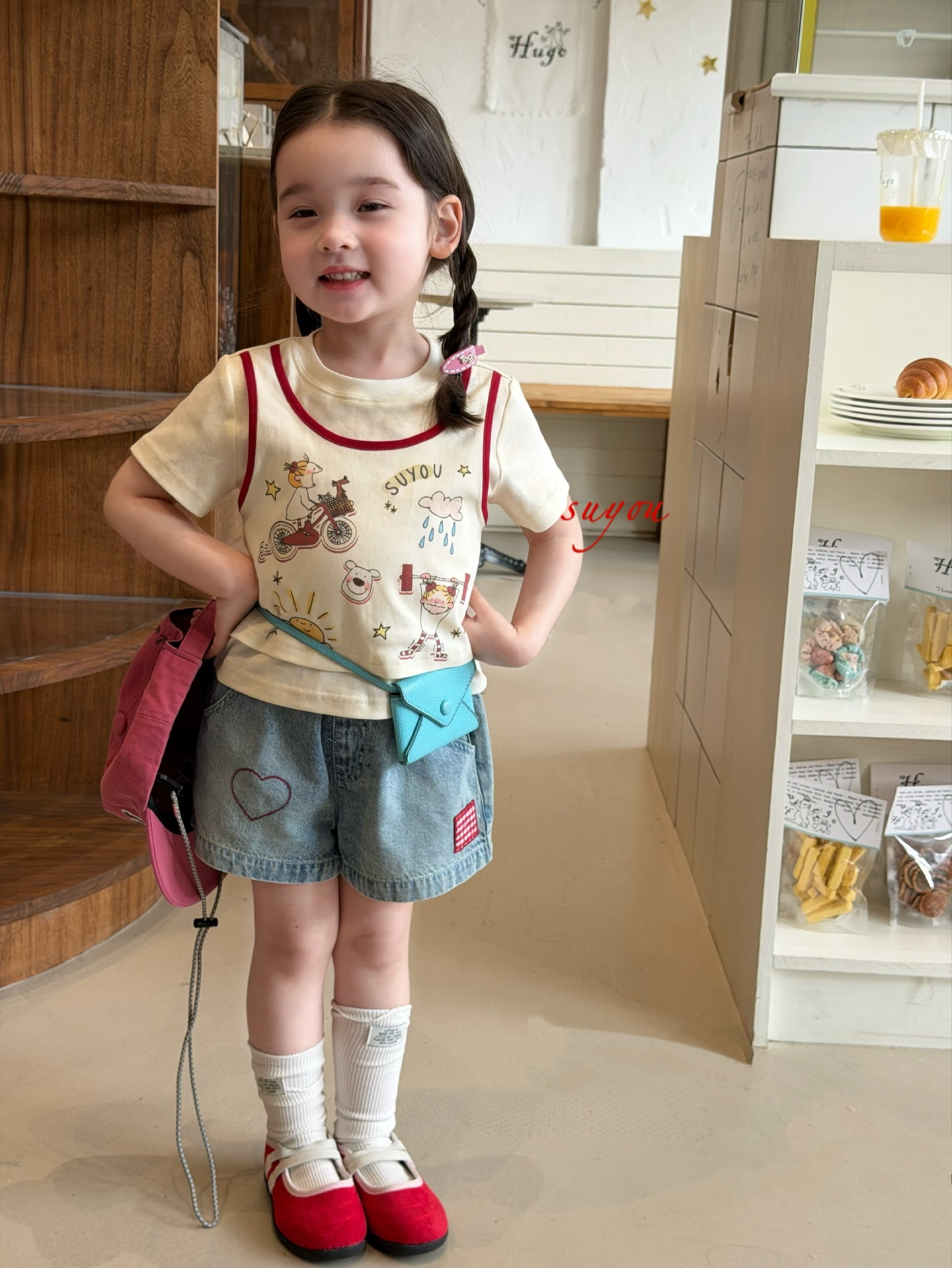 TTS Suyou - Quần denim trái tym