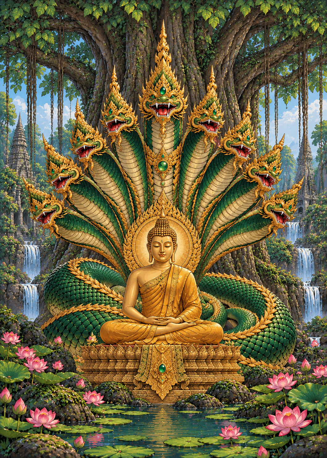 พุทธบารมี นาคปรกเก้าเศียร