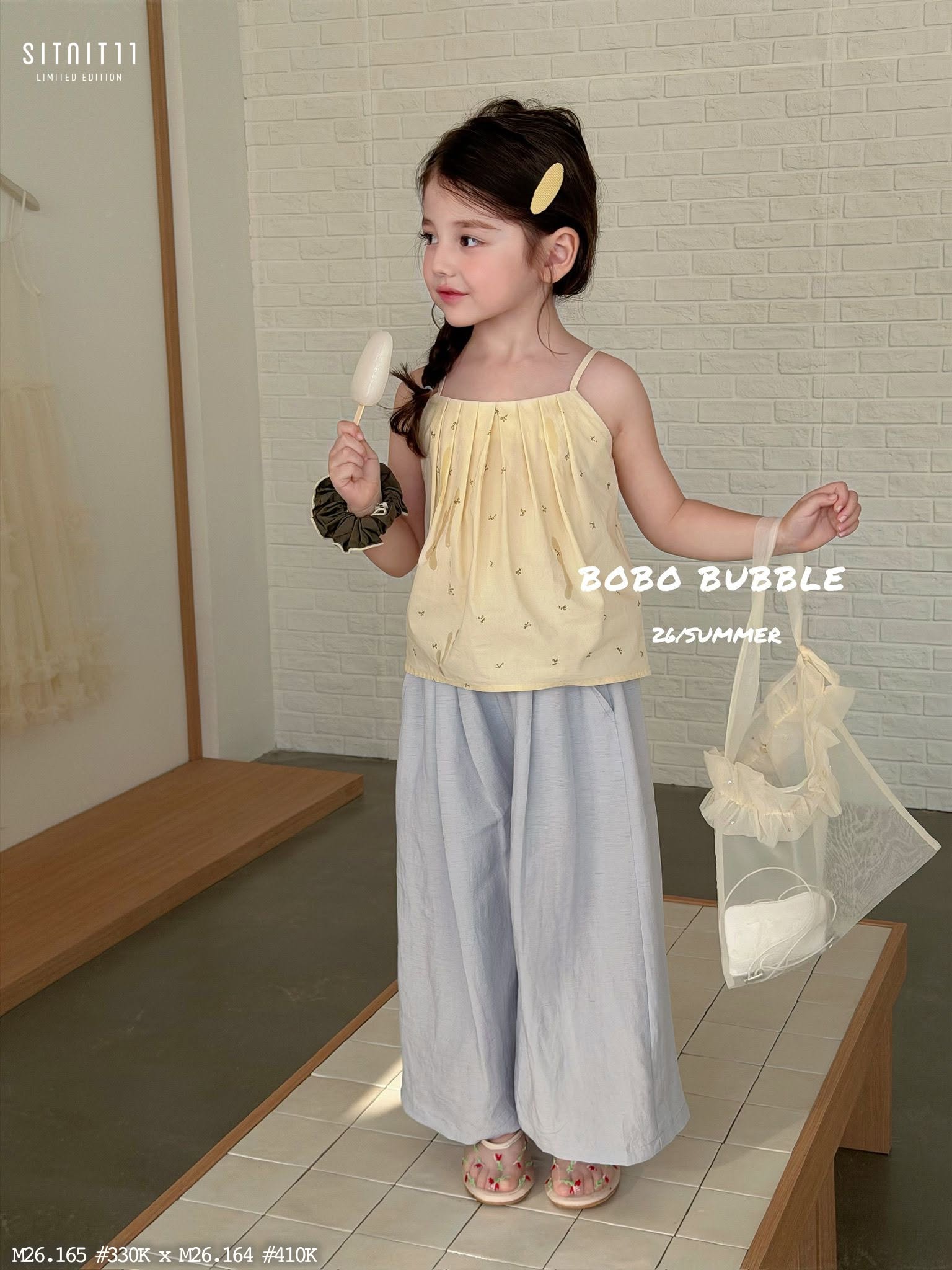 TTS - Set Bobo Bubble hoa nhỏ - Quần xanh