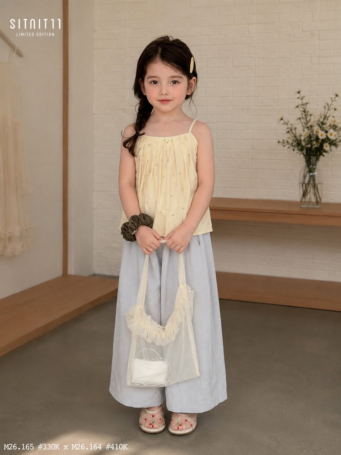 TTS - Set Bobo Bubble hoa nhỏ - Quần xanh