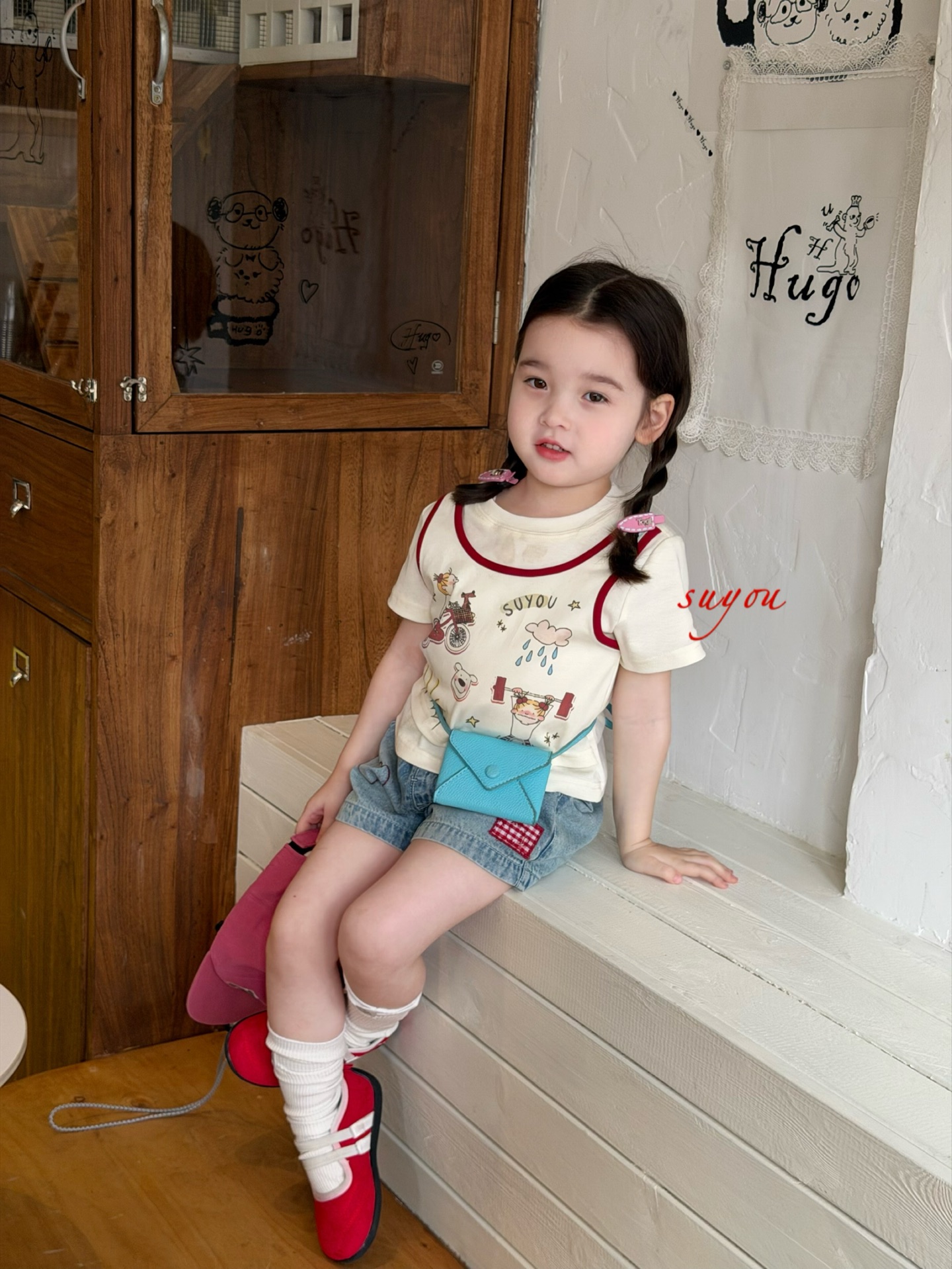 TTS Suyou - Quần denim trái tym