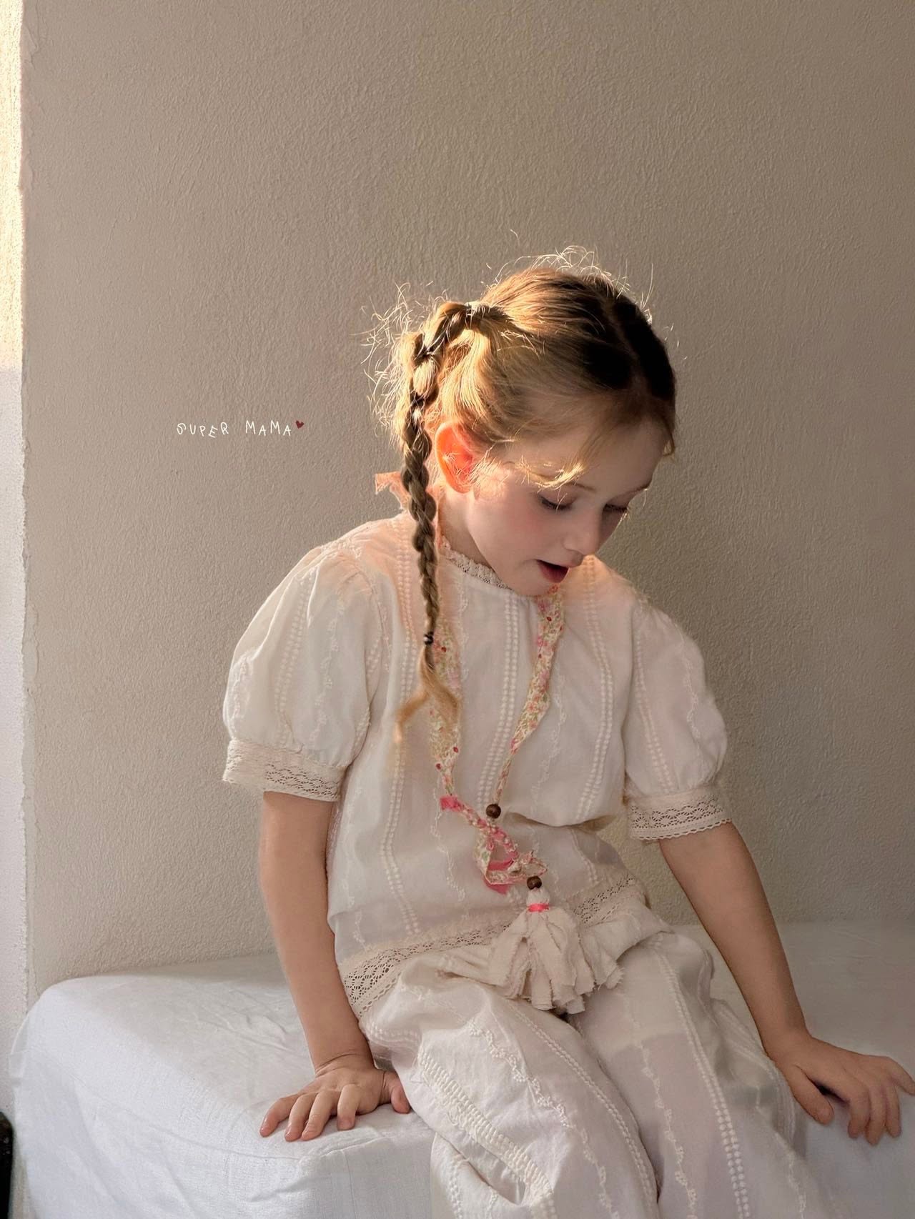 Set Super Mama cream lace