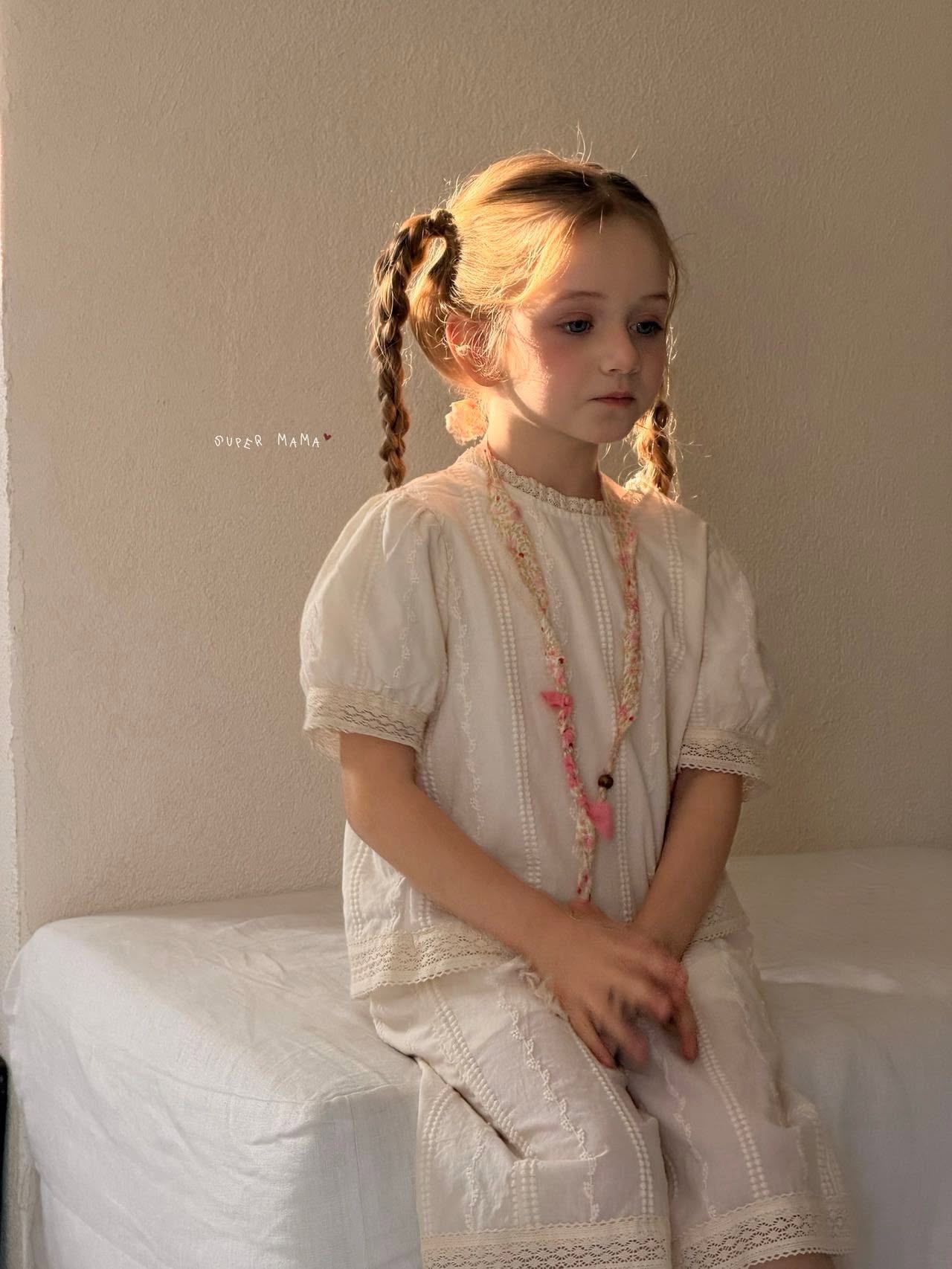 Set Super Mama cream lace