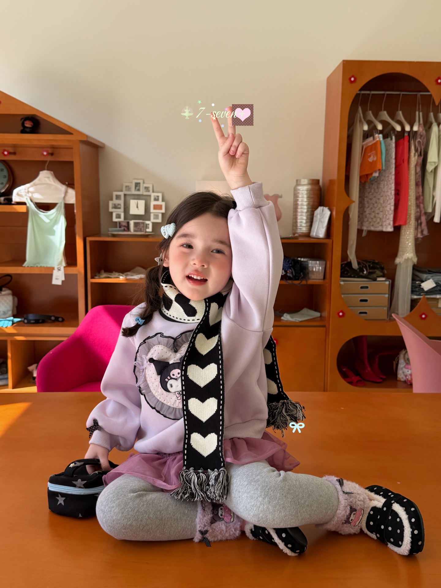 BTS Kuromi 7-seven - Áo nỉ tím Kuromi 7333