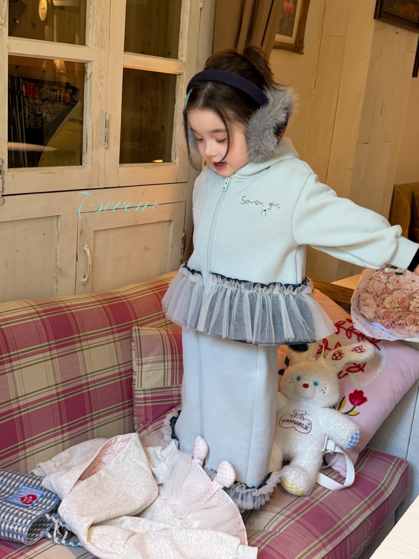 7-seven - Set nỉ xanh seven girl 6631