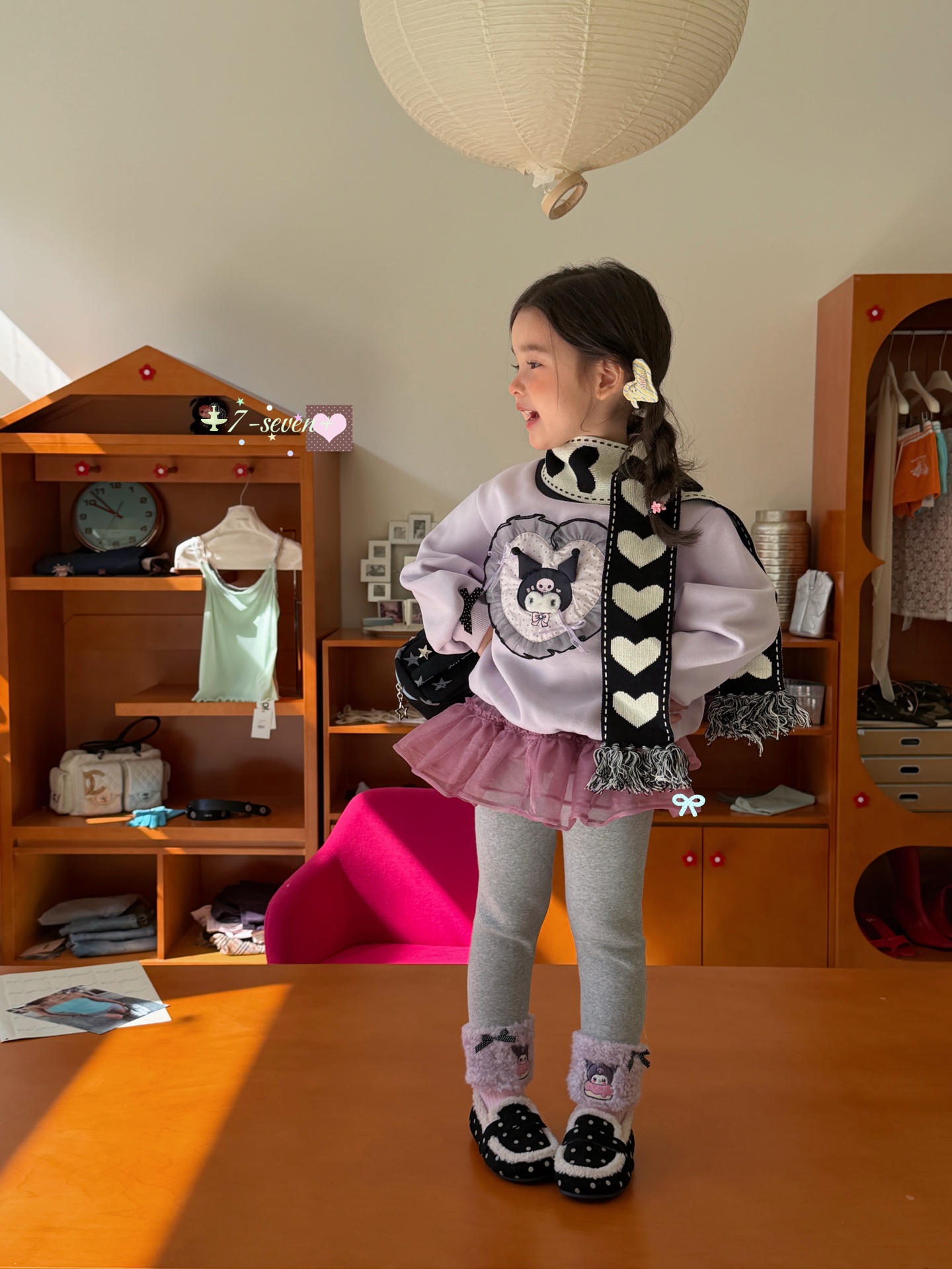 BTS Kuromi 7-seven - Áo nỉ tím Kuromi 7333