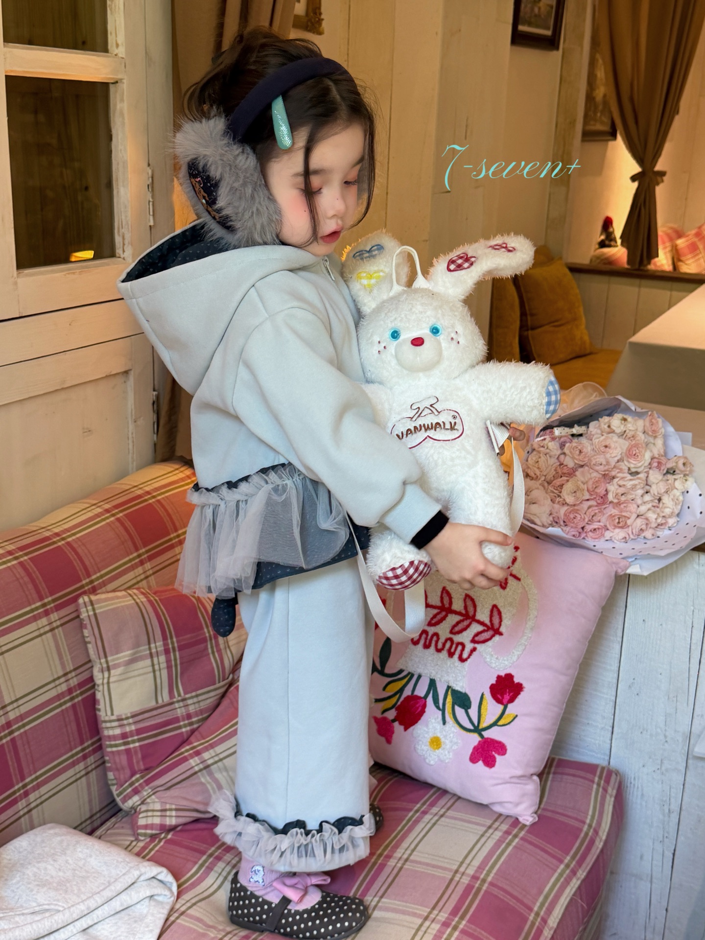 7-seven - Set nỉ xanh seven girl 6631