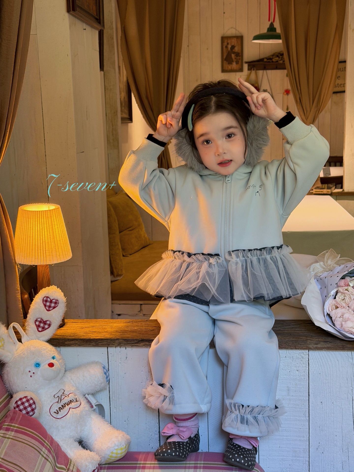 7-seven - Set nỉ xanh seven girl 6631