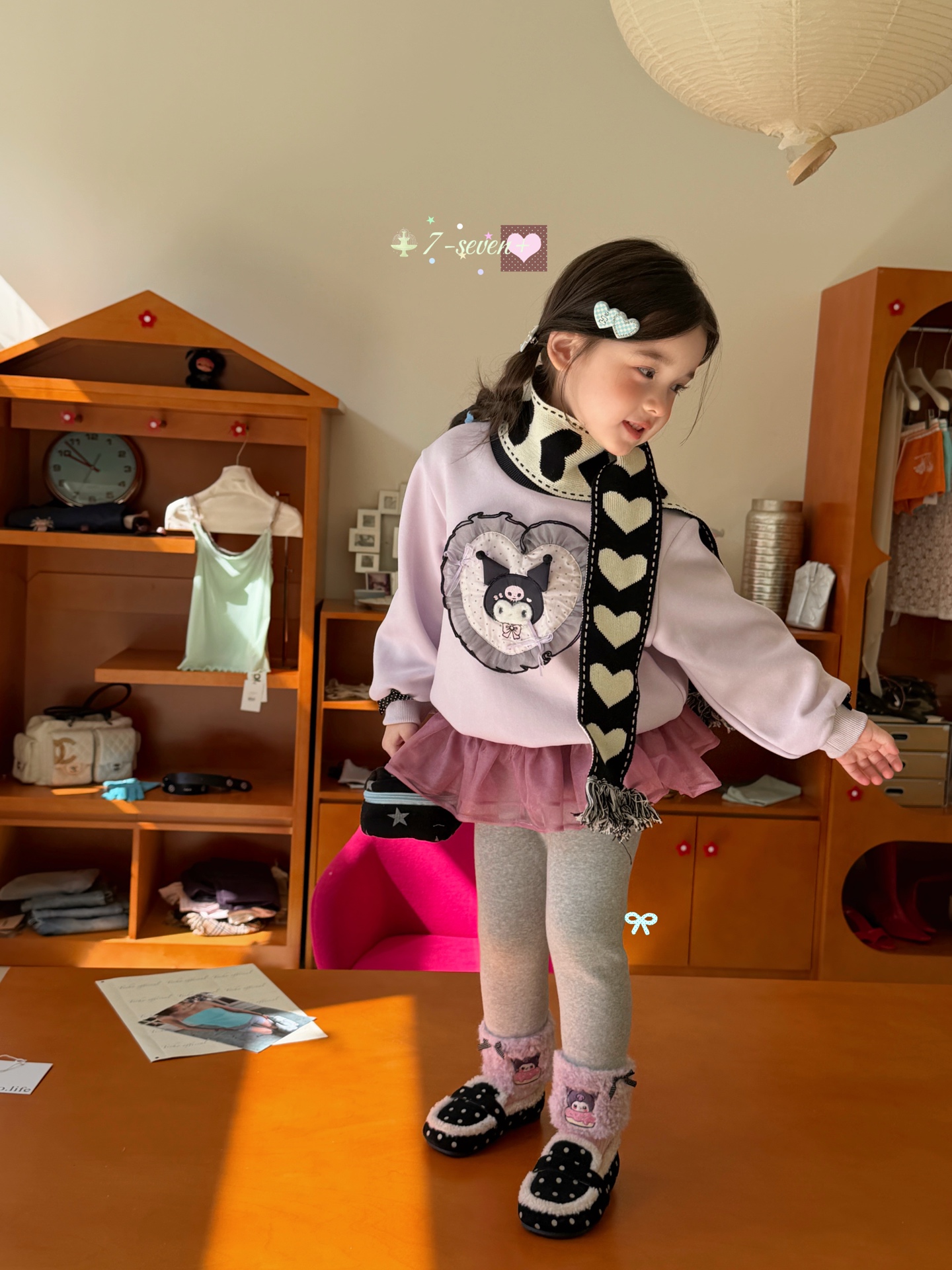 BTS Kuromi 7-seven - Áo nỉ tím Kuromi 7333
