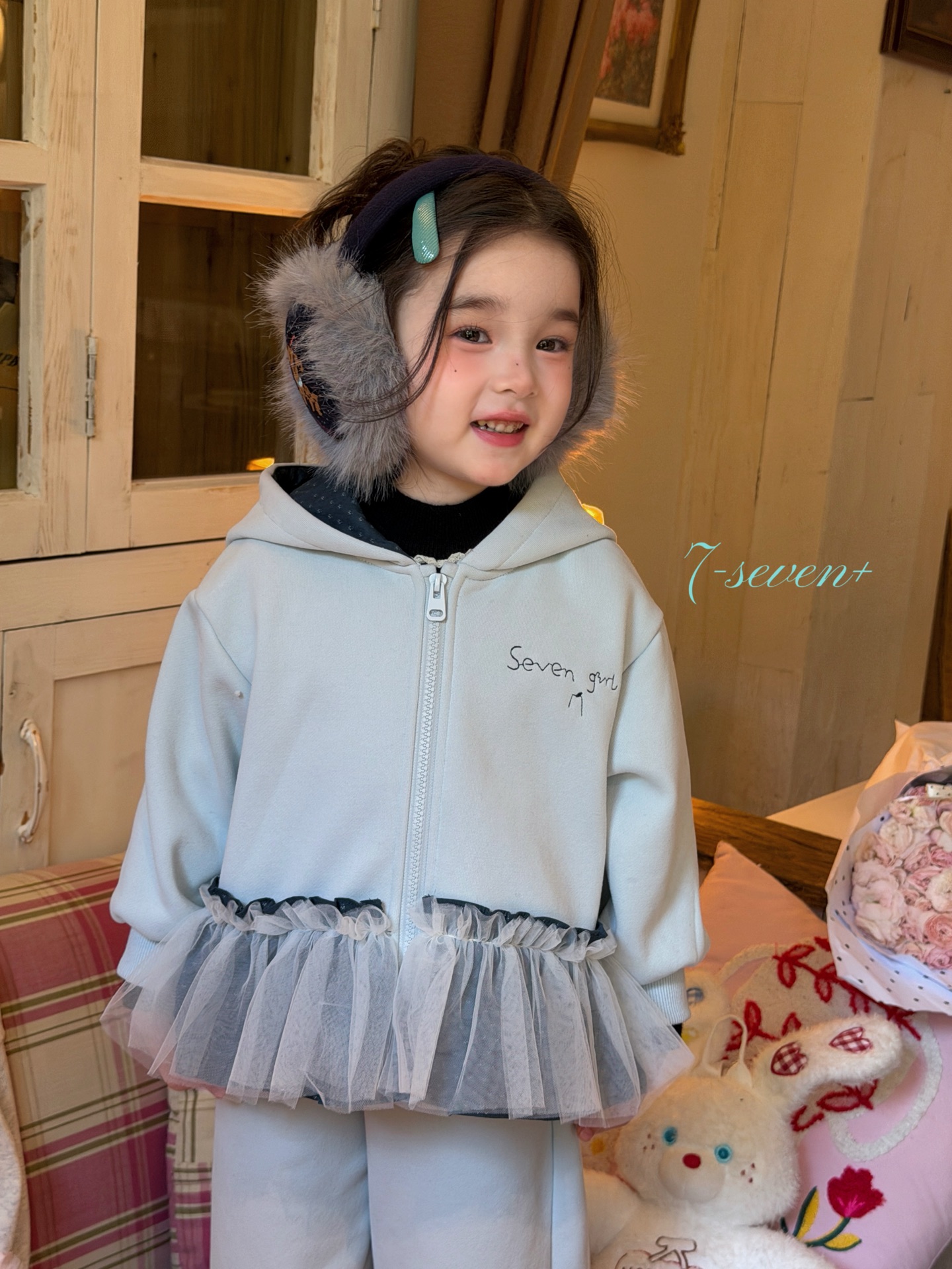 7-seven - Set nỉ xanh seven girl 6631