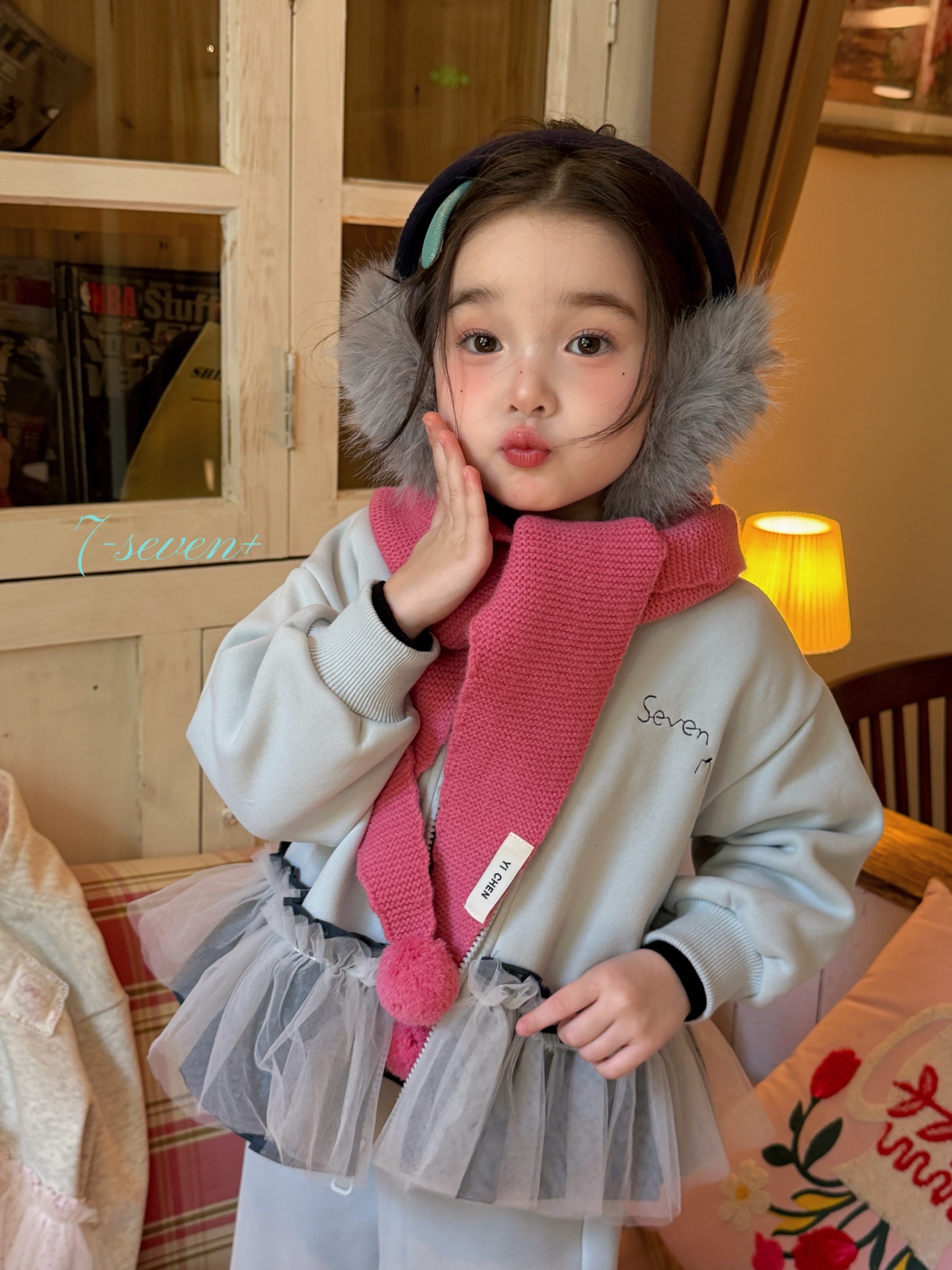 7-seven - Set nỉ xanh seven girl 6631