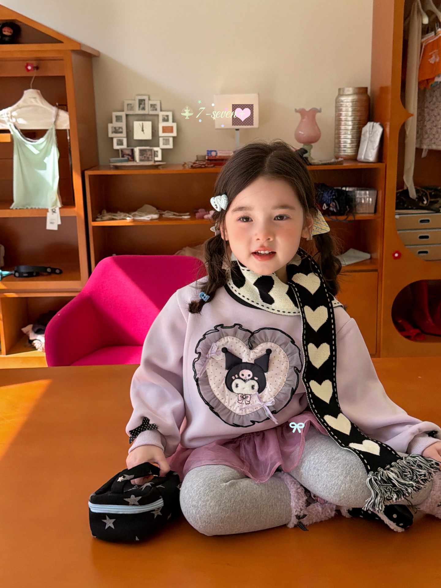 BTS Kuromi 7-seven - Áo nỉ tím Kuromi 7333