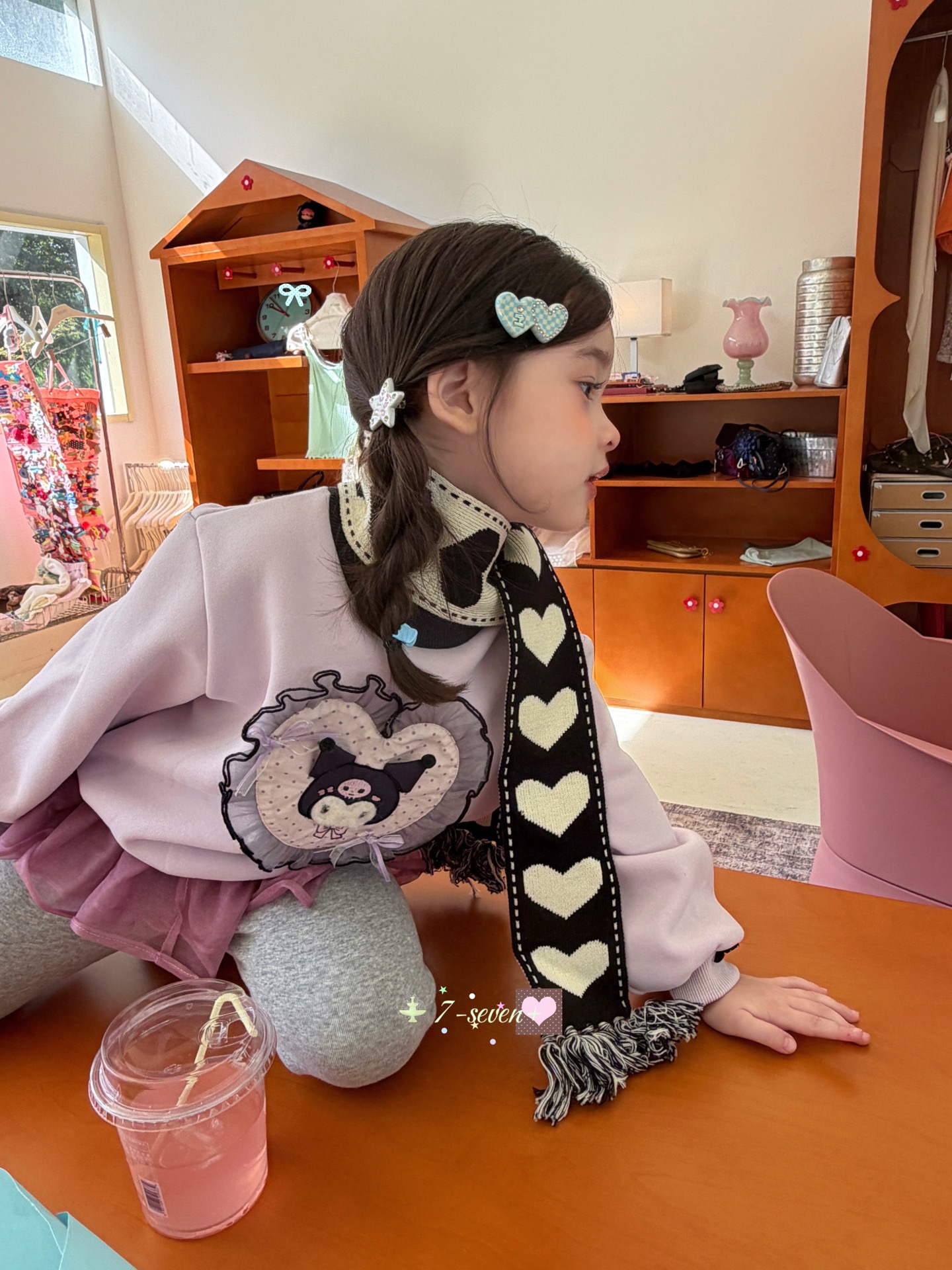 BTS Kuromi 7-seven - Áo nỉ tím Kuromi 7333