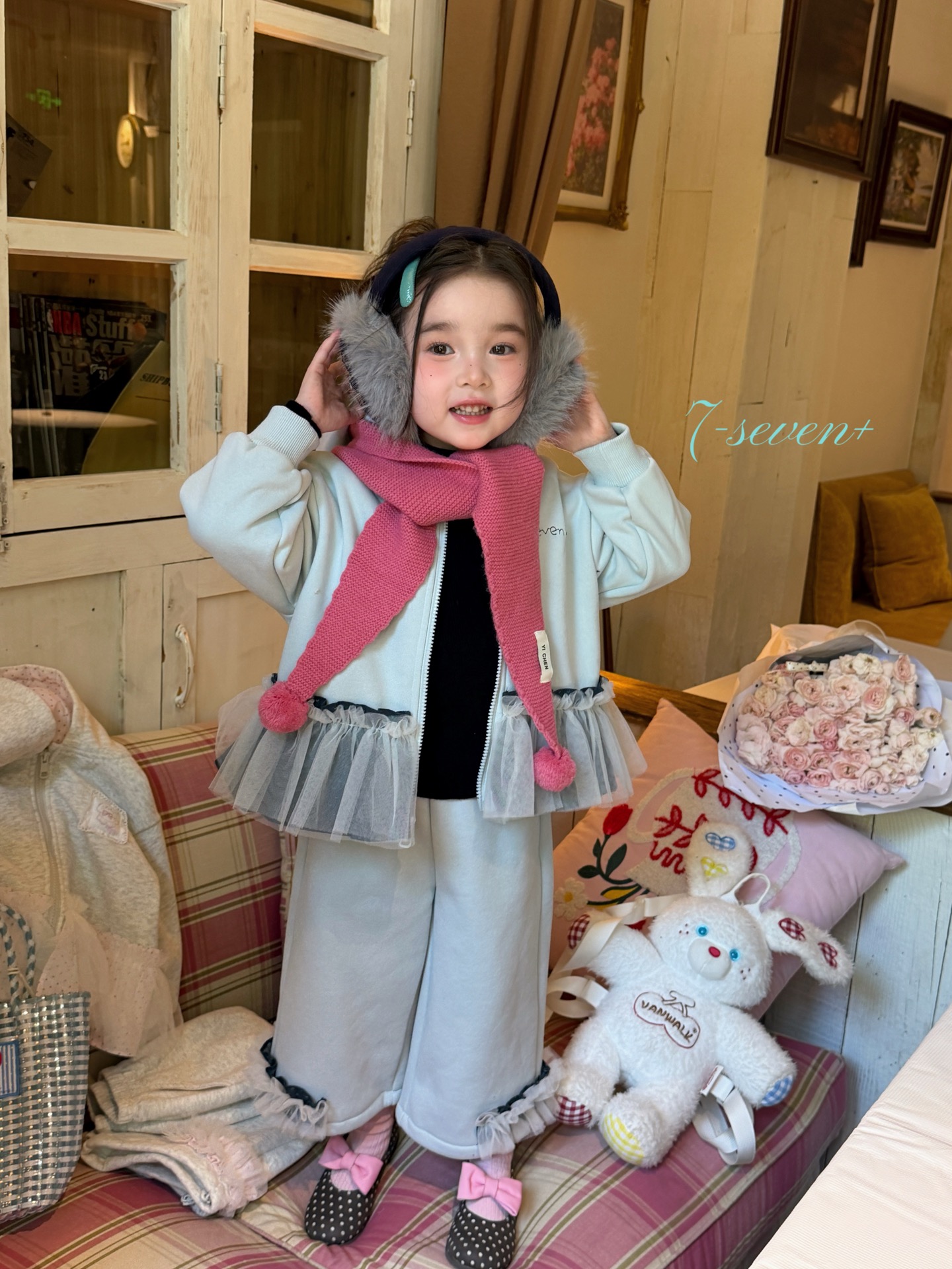 7-seven - Set nỉ xanh seven girl 6631