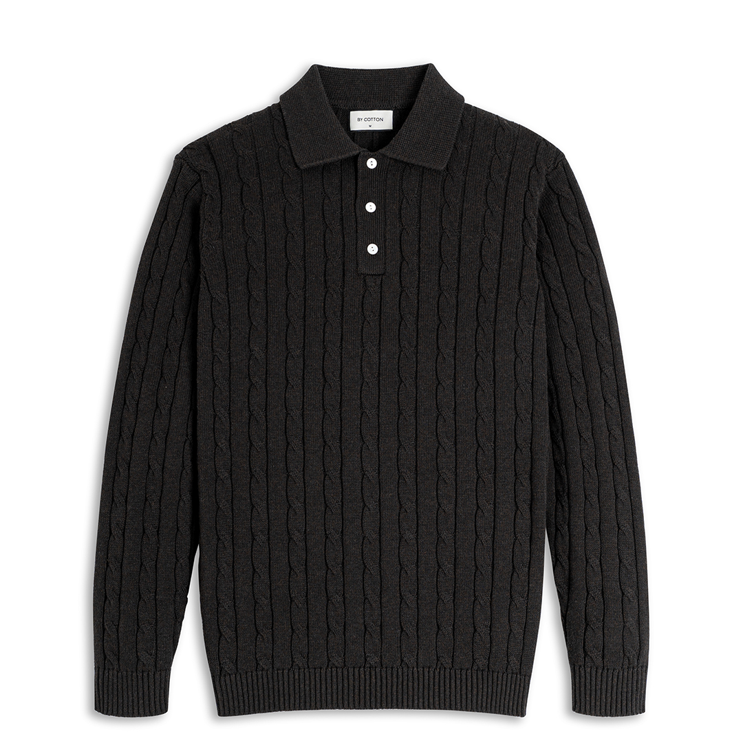 Áo Polo Dệt Kim Premium Twist Tay Dài