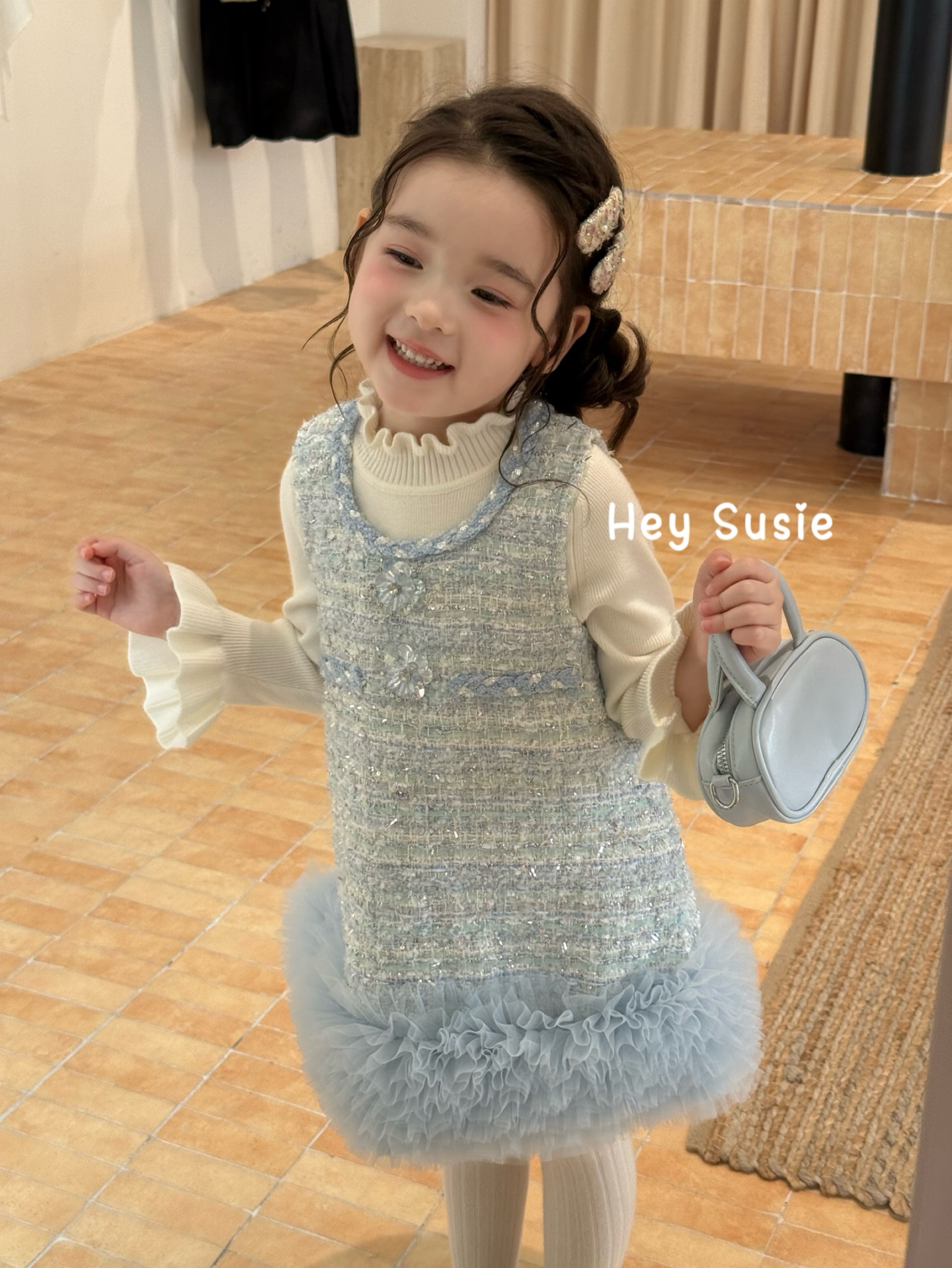 Hey Susie - Đầm silver tulle 17528