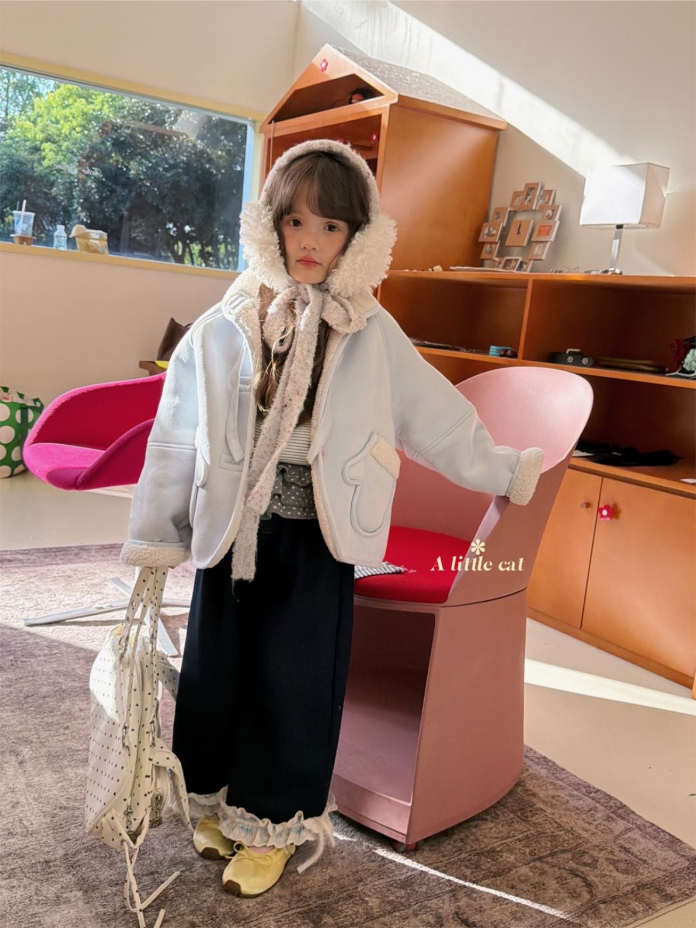 A Little Cat - Quần jeans gấu ren bèo 5432