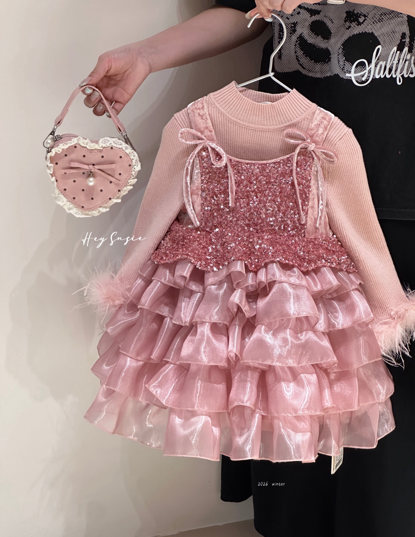 Hey Susie - Đầm hồng 5 tầng lấp lánh 17518