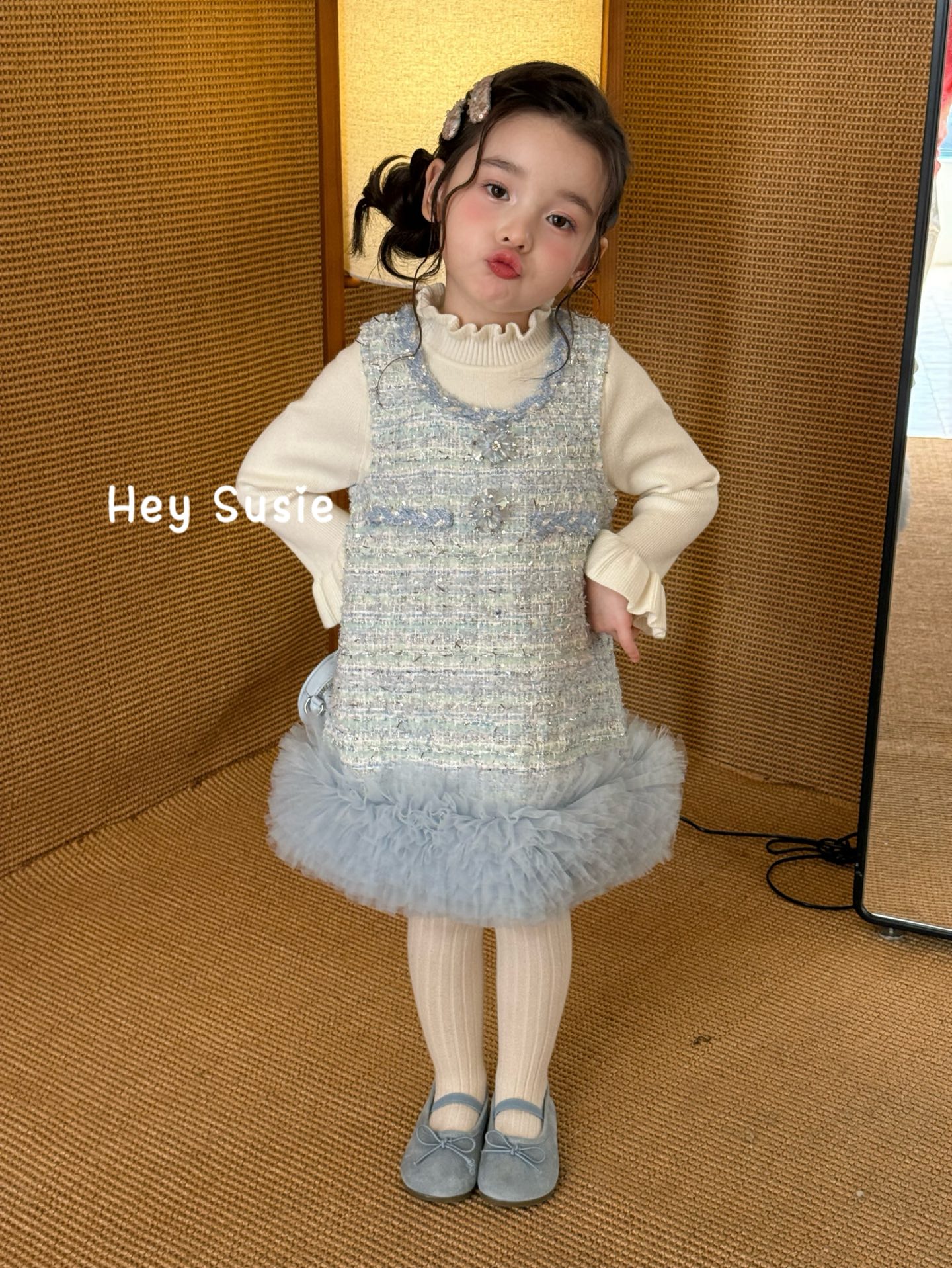 Hey Susie - Đầm silver tulle 17528