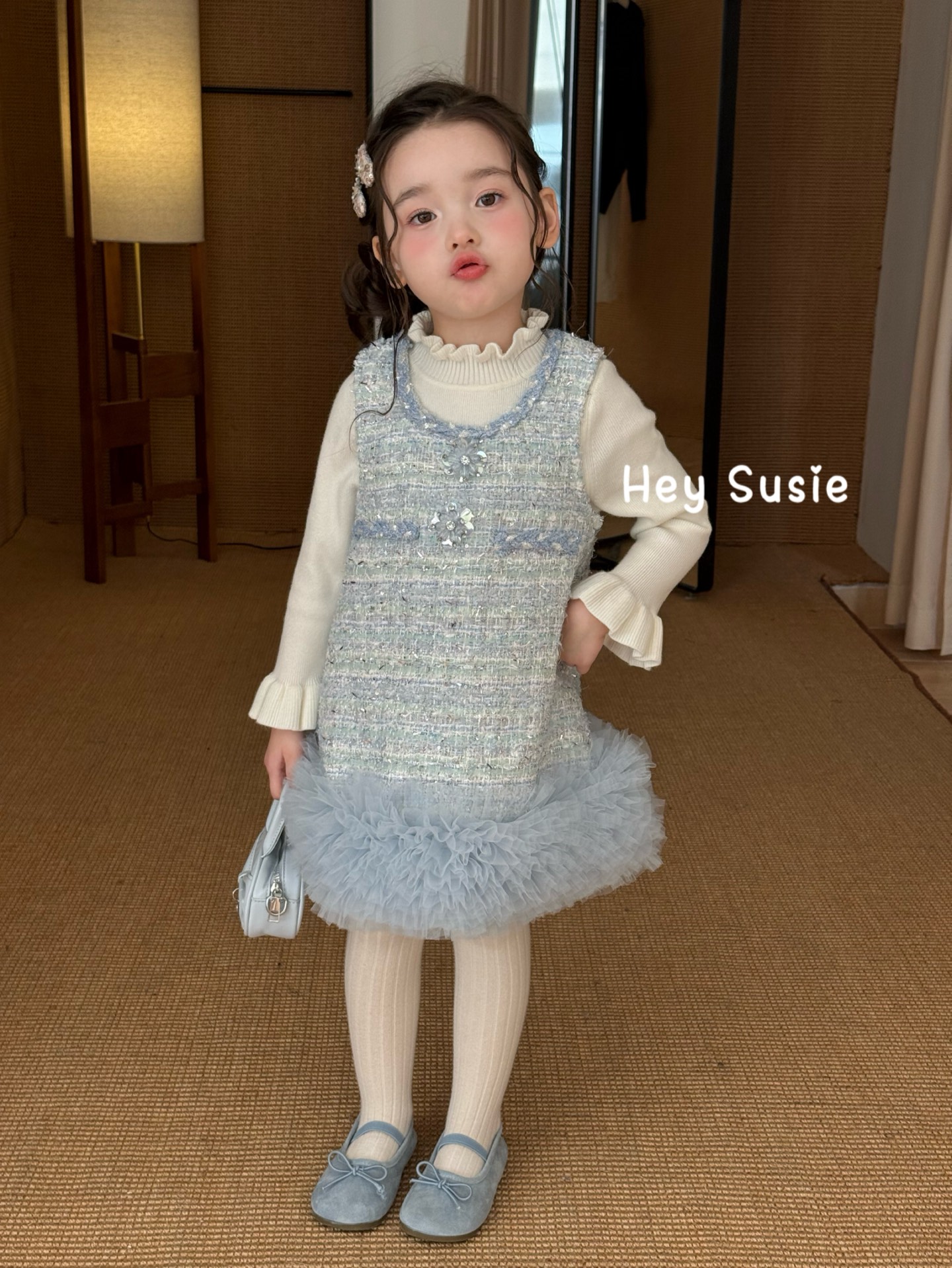 Hey Susie - Đầm silver tulle 17528