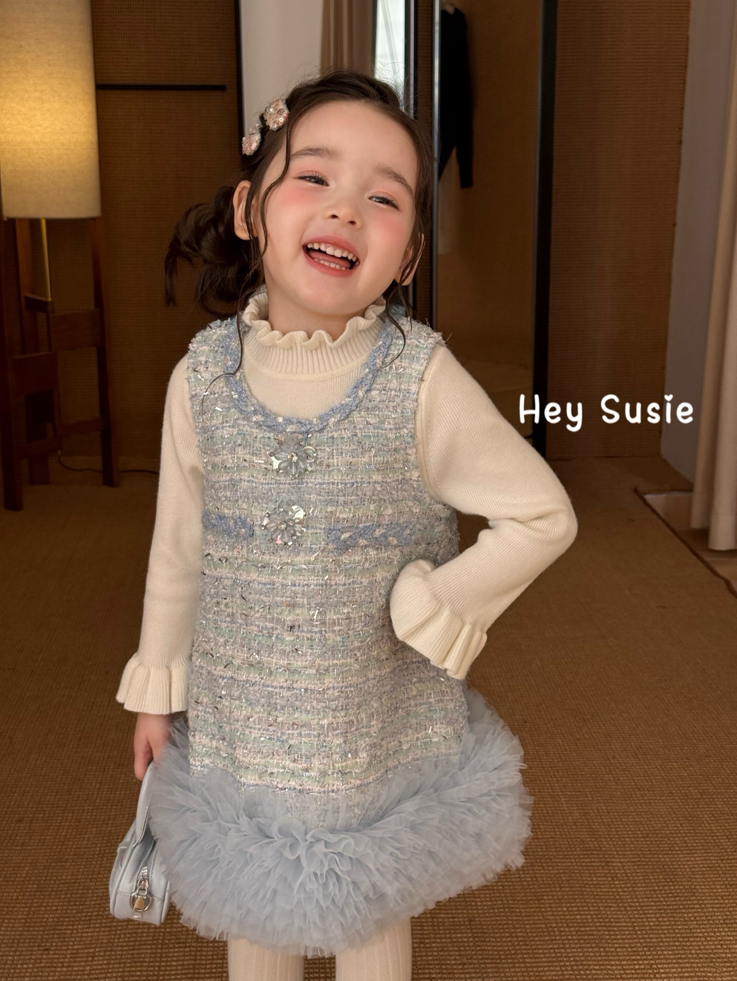 Hey Susie - Đầm silver tulle 17528
