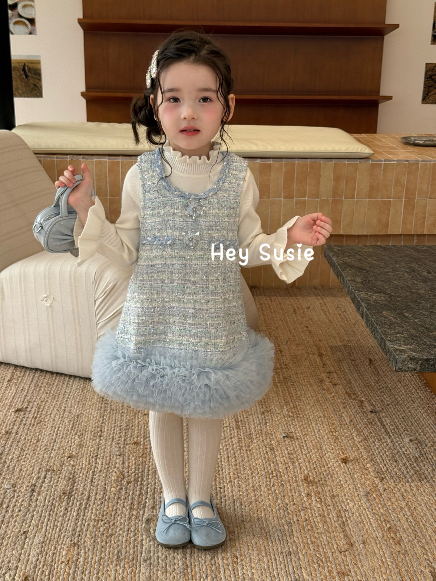 Hey Susie - Đầm silver tulle 17528