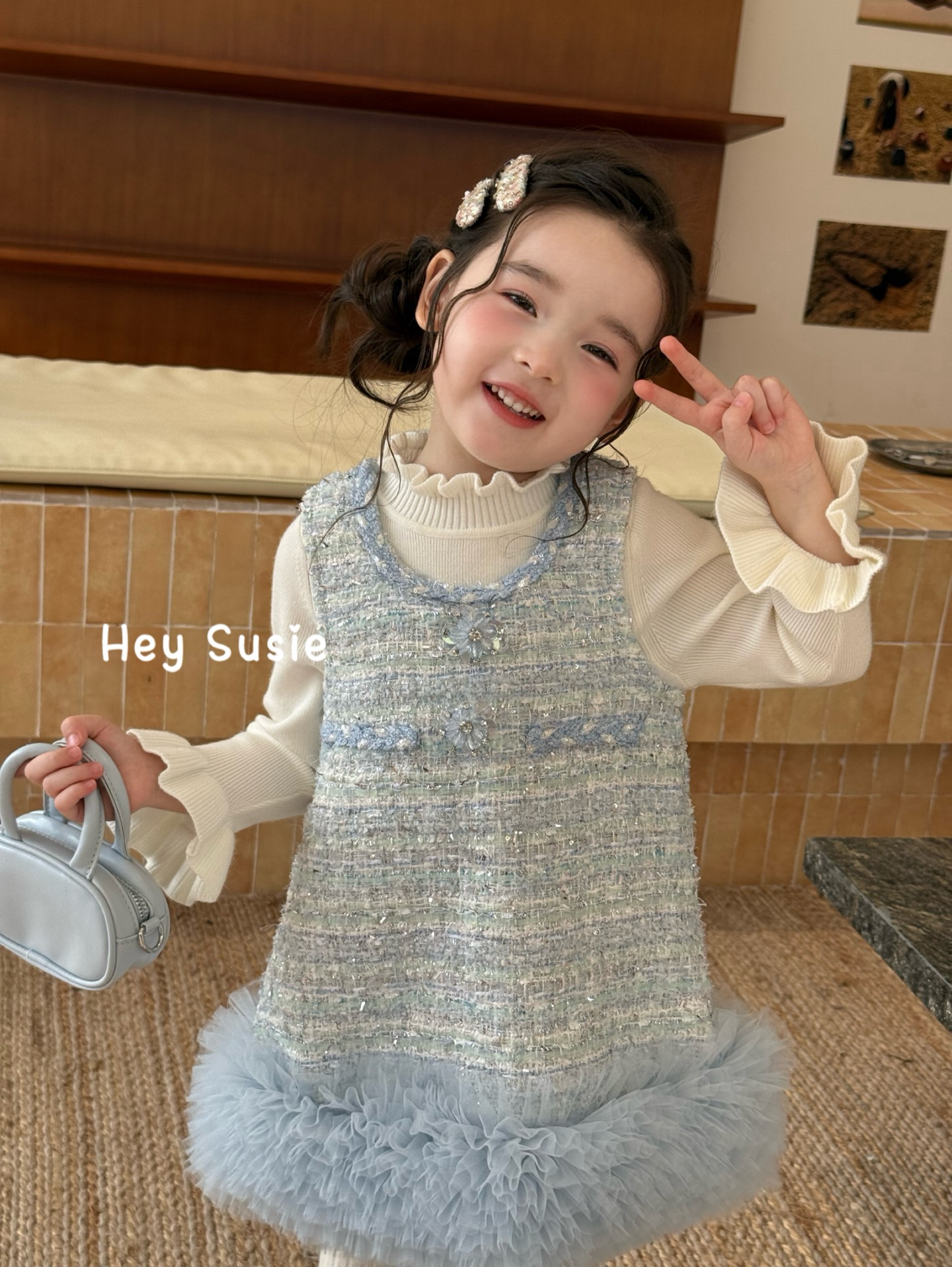 Hey Susie - Đầm silver tulle 17528