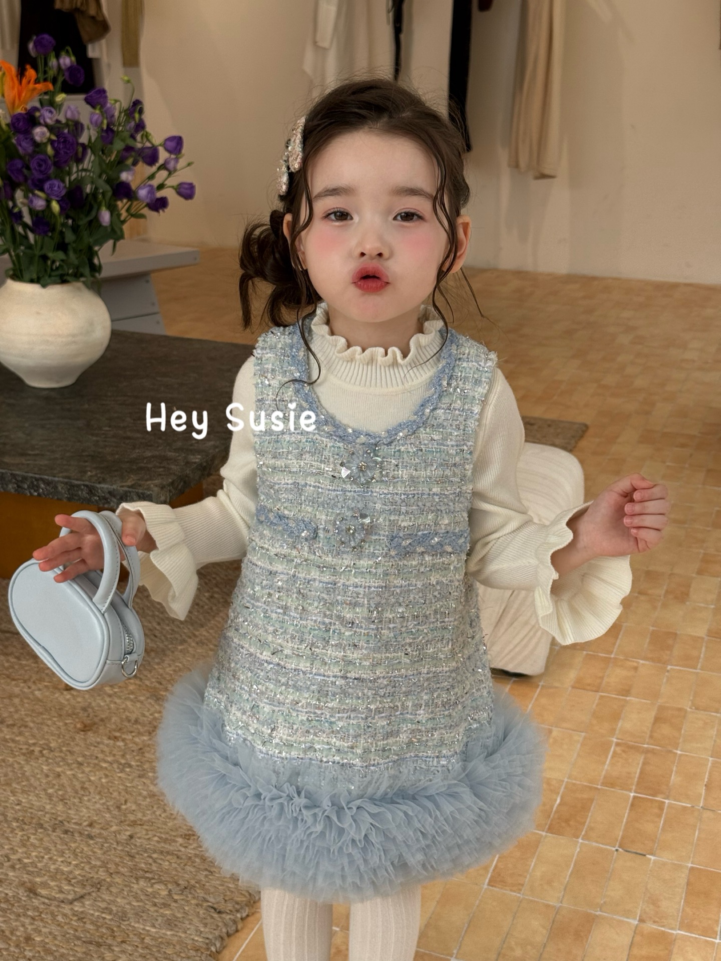 Hey Susie - Đầm silver tulle 17528