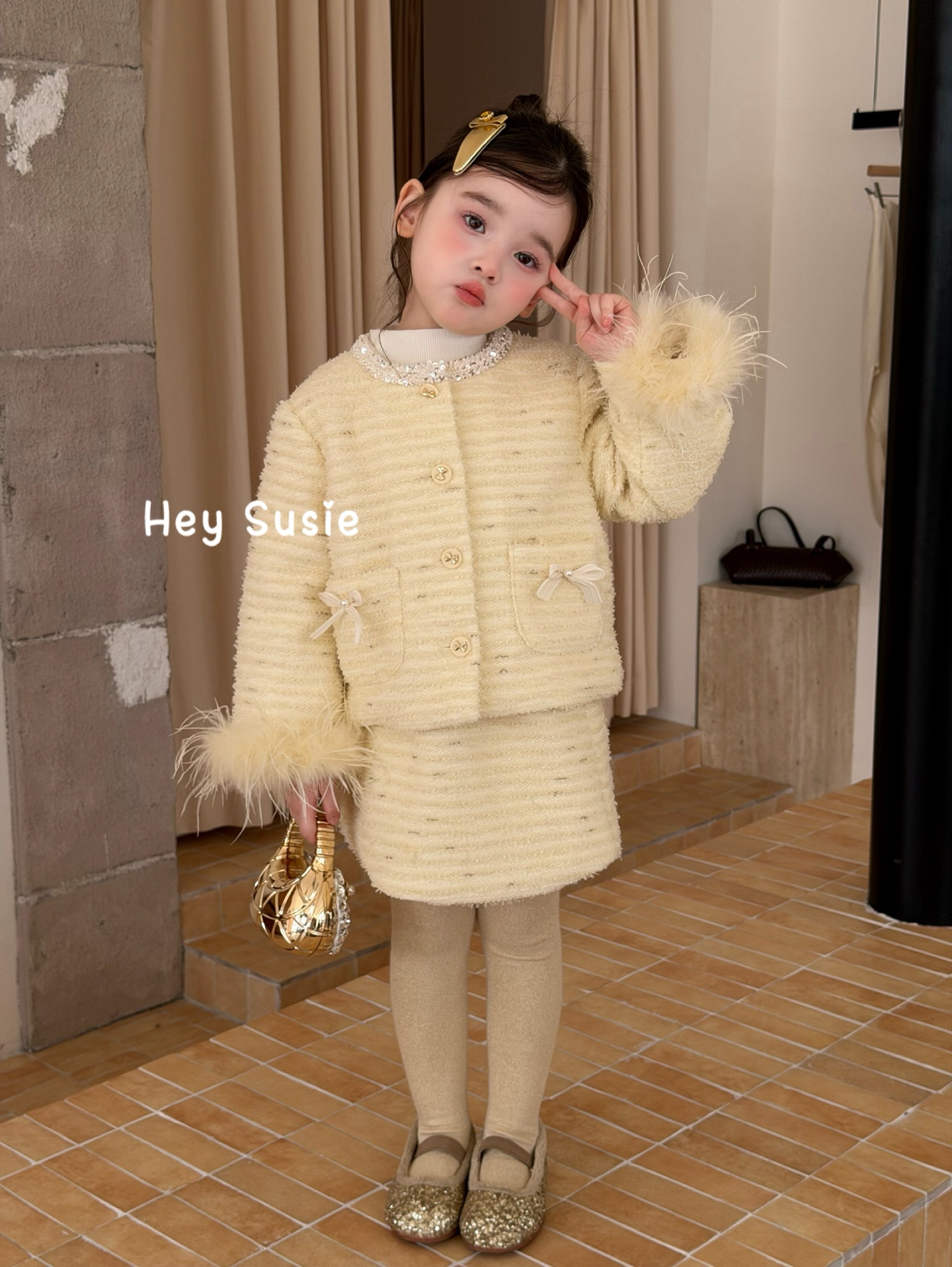 Hey Susie - Set Tweed vàng 17621