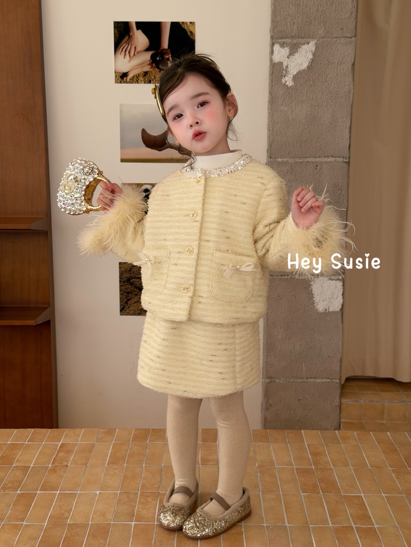 Hey Susie - Set Tweed vàng 17621
