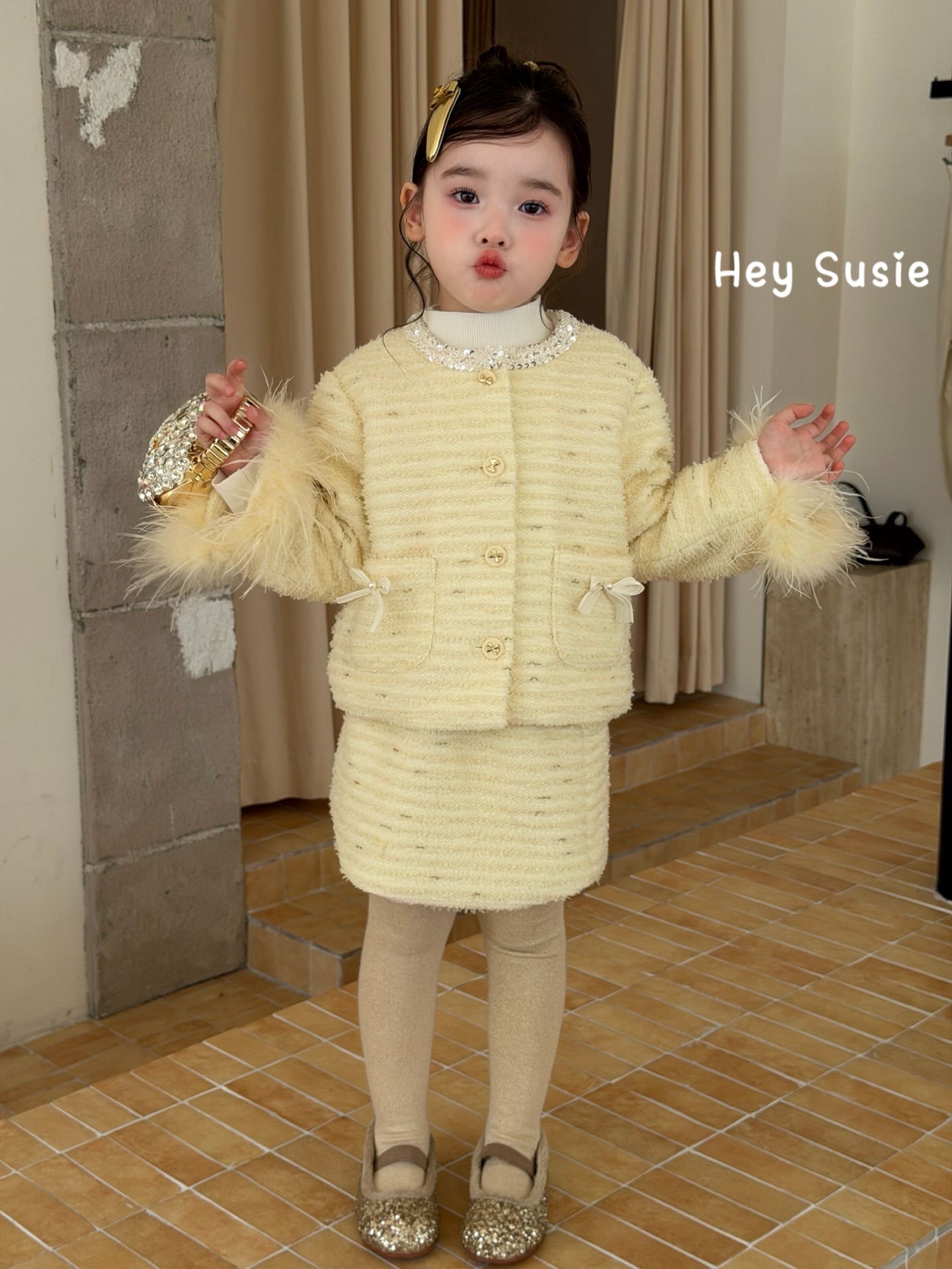 Hey Susie - Set Tweed vàng 17621