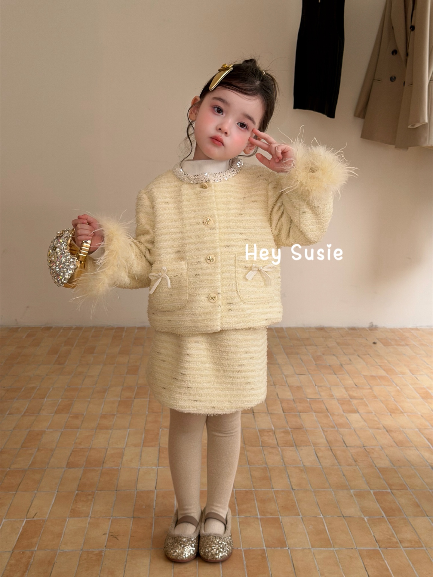 Hey Susie - Set Tweed vàng 17621