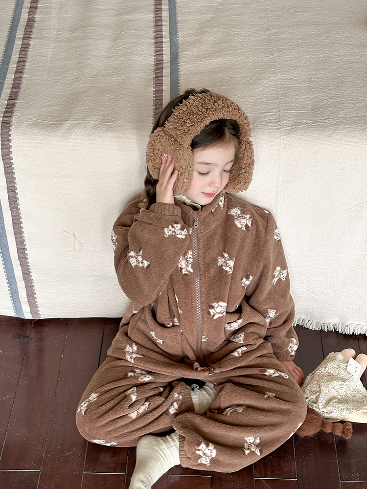 Homewear lông cừu Gấu nâu AMBB 7933