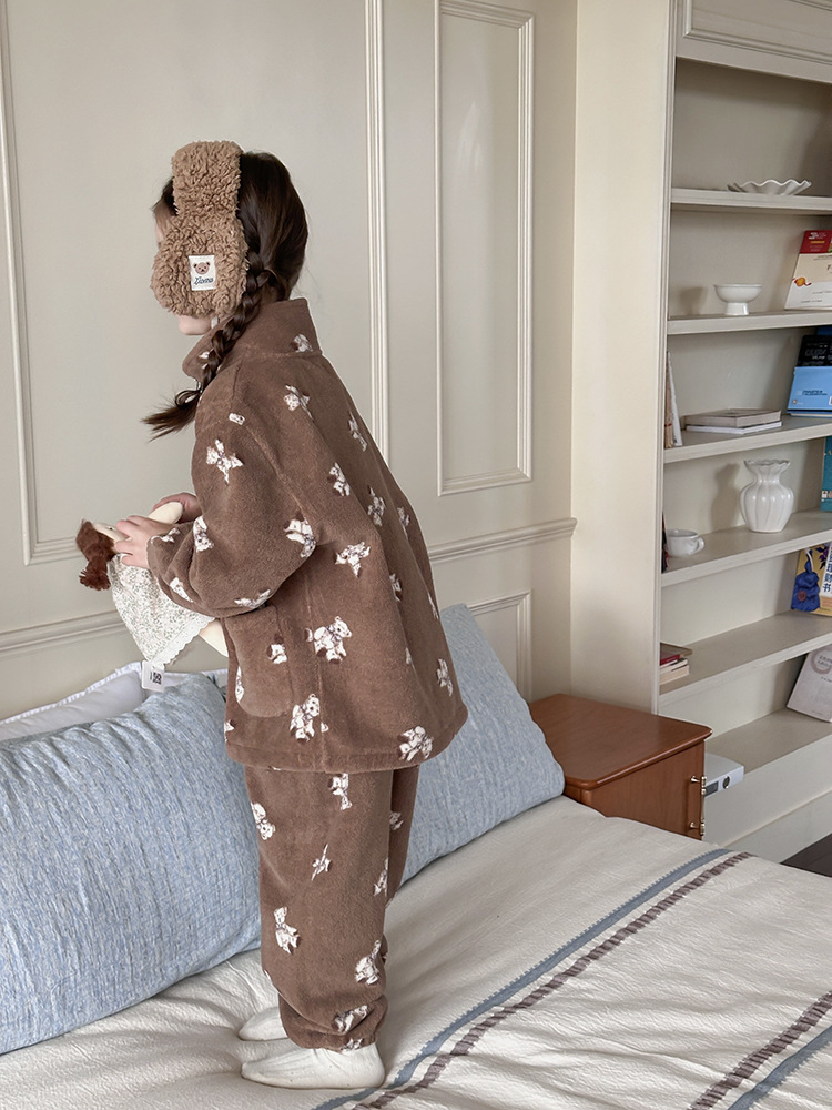 Homewear lông cừu Gấu nâu AMBB 7933