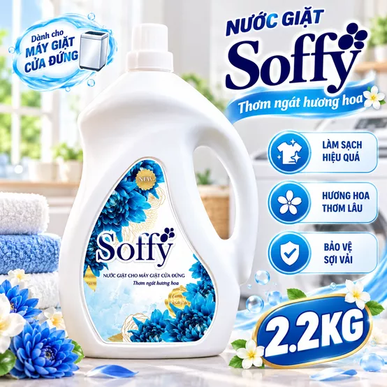 Product image - NƯỚC GIẶT SOFFY CỬA ĐỨNG 2.2KG