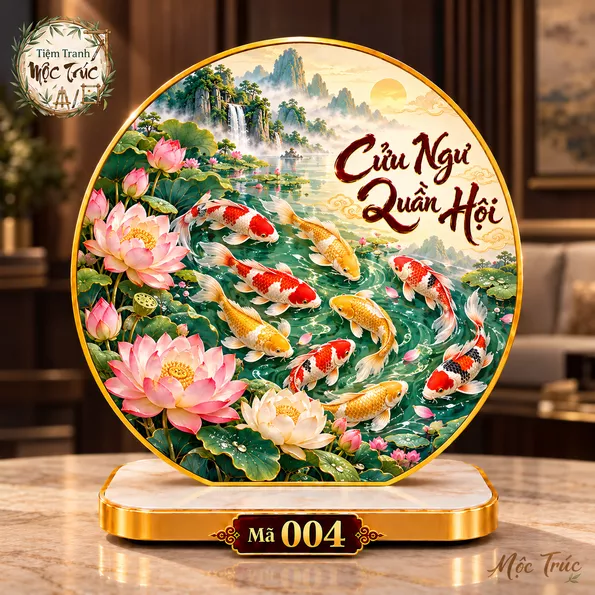 Product image - Tranh Cửu Ngư Quần Hội