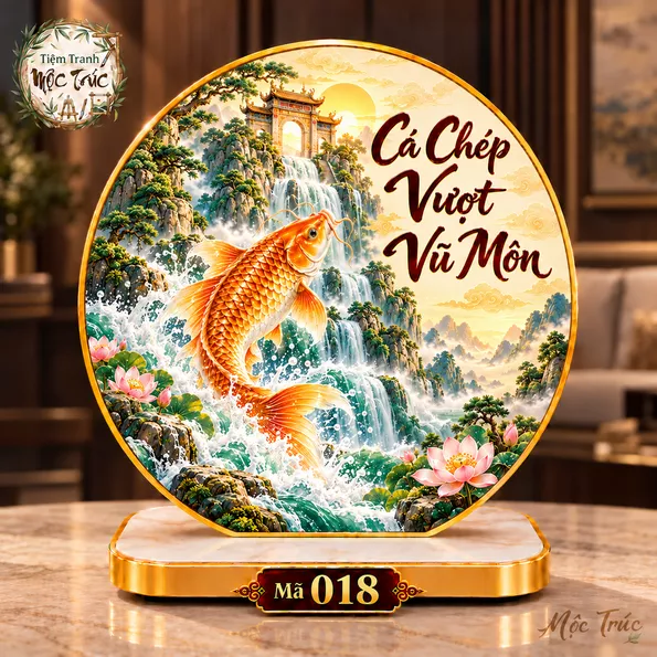 Product image - Tranh Cá Chép Vượt Vũ Môn