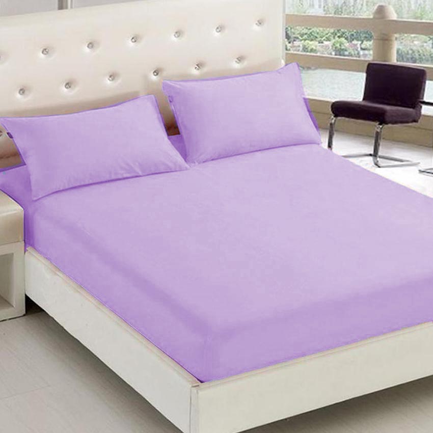 3 in 1 Premium Quality SE Series Plain Bed Sheet Set (1 Fitted Sheet and Free 2 Pillowcases) SE-3