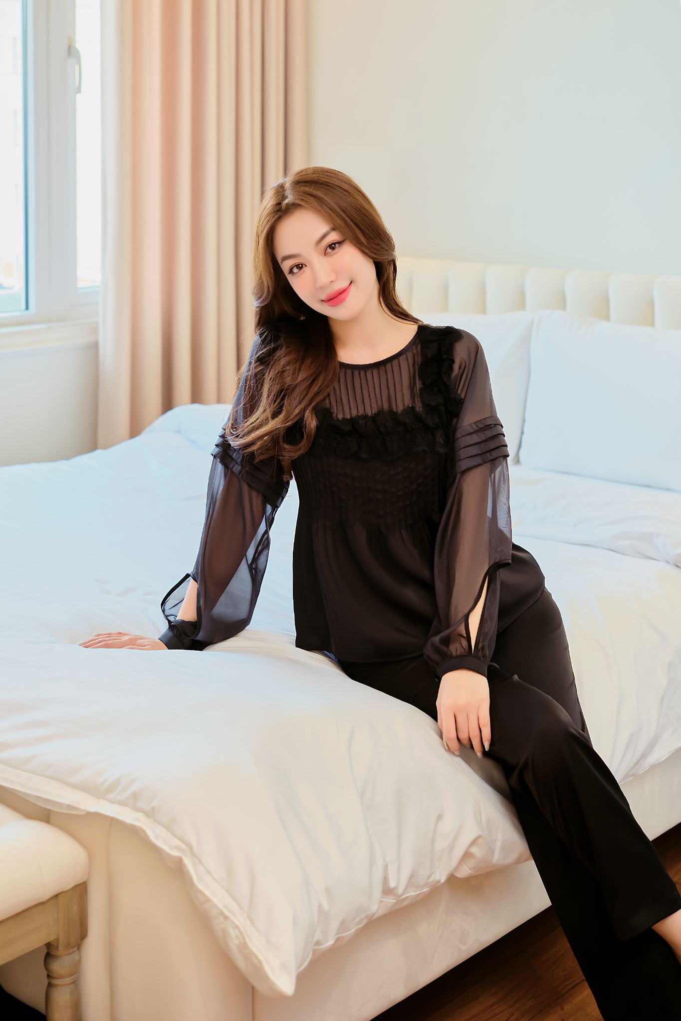 Bộ ngủ áo dài tay, quần dài BN394