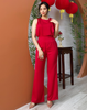 Set bộ đồ quần dài ống loe áo nơ
