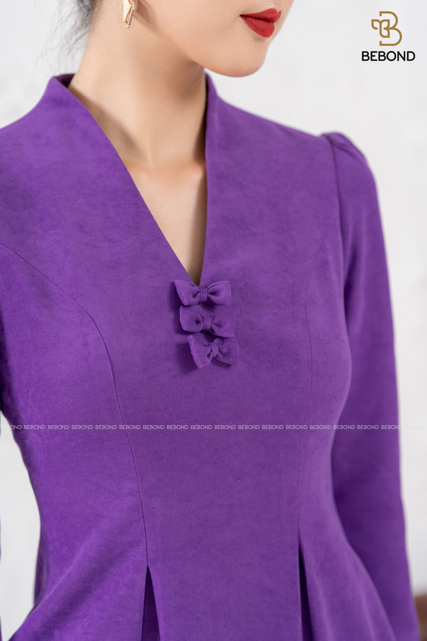 Đầm nhung tăm màu TÍM - Violet Dress
